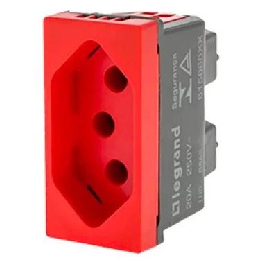 Imagem de Tomada 2p t 20a vermelha 615079 pial plus antiga - LEGRAND