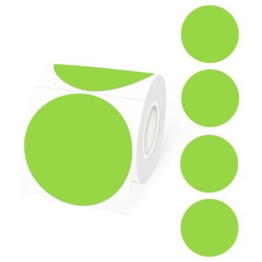 Imagem de Etiquetas adesivas térmicas STARLIBOO 3 polegadas redondas verdes (400
