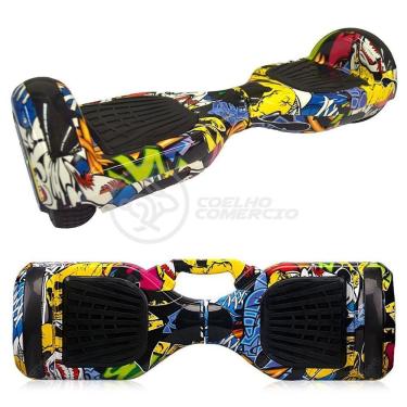 Imagem de Hoverboard Infantil Skate Elétrico Arte Urbana Led Grafite