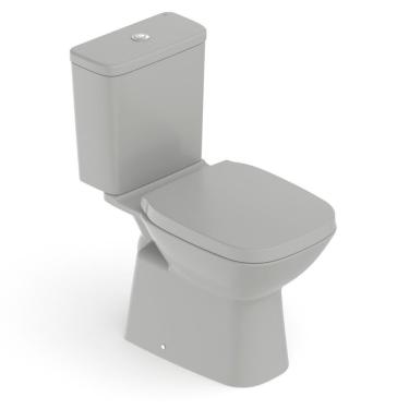 Imagem de Kit Vaso Sanitário Com Caixa Acoplada E Assento Soft Close Gap Debba Classic Roca Stone