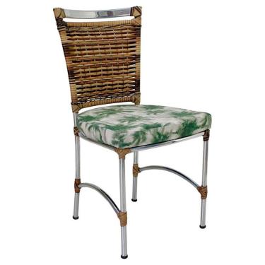 Imagem de Cadeira Em Alumínio E Fibra Sintética Jk Cozinha Edícula Cappuccino E Trancoso