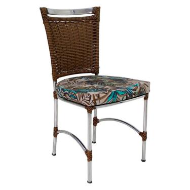 Imagem de Cadeira Em Alumínio E Fibra Sintética Jk Cozinha Edícula Sepia E Maranata Bege