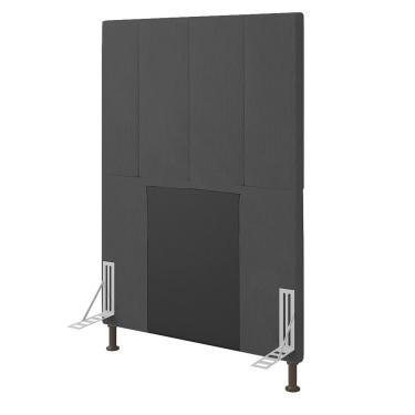 Imagem de Cabeceira Solteiro Munique 0,90 m Linho Grafite Madeira Industrializada Pallazio