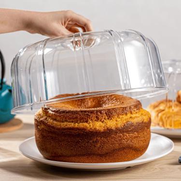 Imagem de Boleira Elegance Redonda Com Tampa 30cm Branca Em Policarbonato Linha Profissional Cook Vem