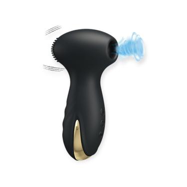 Imagem de Sugador Com 7 Modos De Vibração Banhado Em Ouro 18k Royal Pleasure Hammer Pretty Love Preto