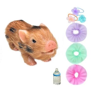 Imagem de Mini Pig Doll OtardDolls Lifelike Full Silicone de 13 cm com acc