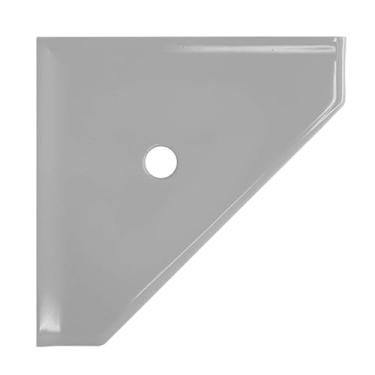 Imagem de Prateleira de chuveiro de canto de 20 cm – Organizador de banheiro montado na parede Geo Flatback, 8 inches, Cool Gray