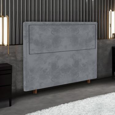 Imagem de Cabeceira para Cama Box King Size Portobel Evelyn com Revestimento em Suede – 195cm de largura