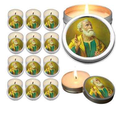 Imagem de 10 Velas Aromaticas Lembrancinhas Santa Ana na Latinha Decoração Casa 