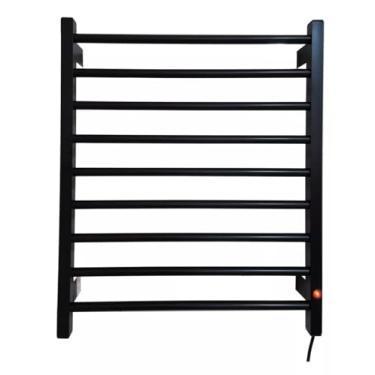 Imagem de Toalheiro Térmico Elétrico para Toalhas, Design Moderno, Aquecedor de Toalgas, Secagem Rápida e Economia de Energia, Ideal para Banheiros e Lavabos - Preto 127V - 3 Opções de Cores (PRETO)