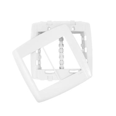 Imagem de Espelho Placa 4x4 Com Saída Horizontal Para 6 Módulos Incluso Suporte 