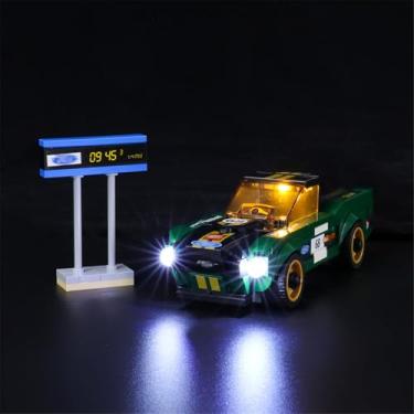 Imagem de GEAMENT LED Light Kit Compatible with Lego 1968 Ford Mustang Fastback Building Blocks Model - Lighting Set for Speed Champions 75884 (Model Set Not Included)