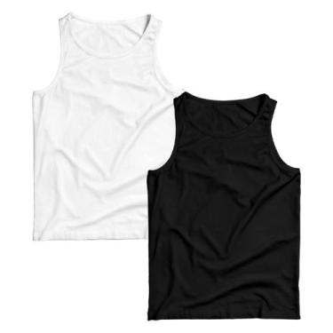 Imagem de Kit 2 Regatas Masculina Camiseta Lisa Premium Algodão Camisa - Basic F