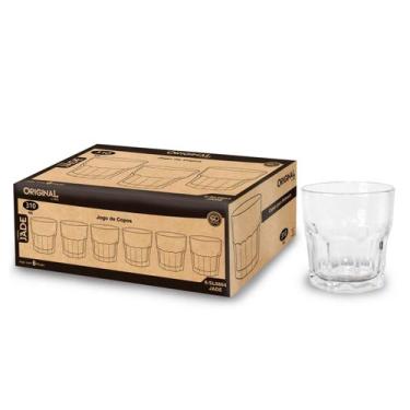 Imagem de Kit 12 Copos De Vidro Baixo P/ whisky DRINK Suco agua 310ml - Original
