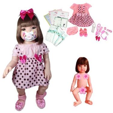 Imagem de Bebê Reborn Menina Silicone Pode Dar Banho - Pronta Entrega - Mamãe Re