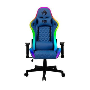 Imagem de Cadeira Gamer FOX Racer RGB com Iluminação Led Azul - UT-C1583L