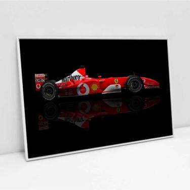 Imagem de Quadro Decorativo Carro De Corrida F1 - MeMoldura, Moldura Branca, 40x