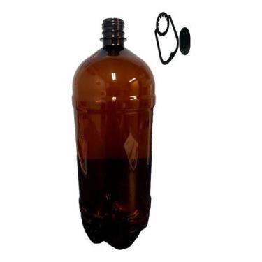 Imagem de Kit Garrafa (growler) Pet P Cerveja Ambar Tampa E Alça - Genérica, KIT