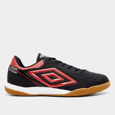 Imagem de Chuteira Futsal Umbro Adamant Master Class Club Unissex, Preto, Vermel