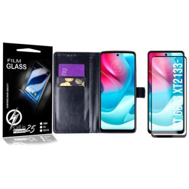 Imagem de Capa Carteira + Película De Vidro 3D Moto G60S XT2133 - Cell In Power2