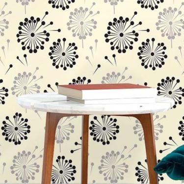 Imagem de Papel De Parede Adesivo Abstrato Dandelion N017028 0,58X3M - Adesivo B