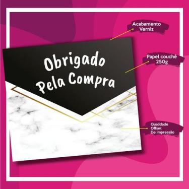 Imagem de 100 Cartão De Agradecimento Pela Compra Loja De Roupa - Sonar