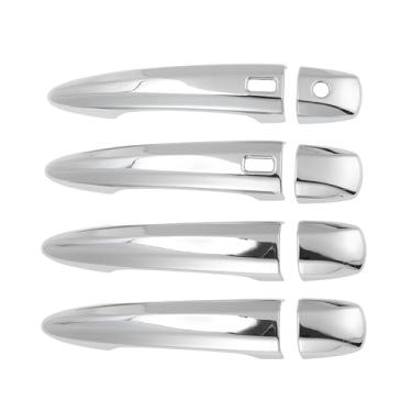 Imagem de Motoforti Protetor de maçaneta de porta para Nissan Altima 2019-2024 para Nissan Sentra 2020-2024 para Nissan Qashqai 2023-2025 Capa de maçaneta externa com fechadura cromada inteligente