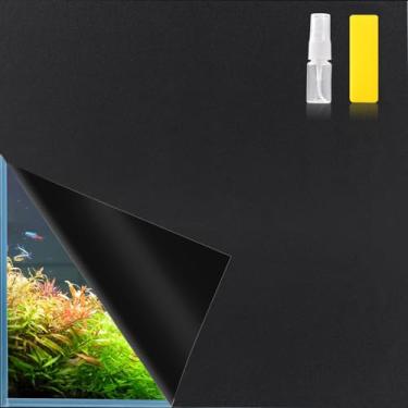 Imagem de Hygger CO2 Papel de fundo de aquário decorativo papel de parede de fundo de aquário adesivo eletrostático, sem cola, fácil de instalar, reutilizável (19,7 (A) × 59 cm C, preto)