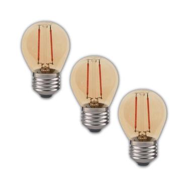 Imagem de Kit 3 Lâmpada Led Casa Retro G45 Bolinha 2W Ambar 2200K E27 Avant