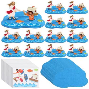Imagem de Kit de artesanato Hunnmingre Jesus Walks on Water para crianças de 6 a