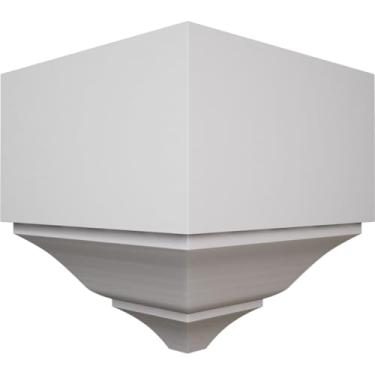 Imagem de 9 cm P x 18 cm A x 18 cm A x 18 cm L Americraft Cor Sólida Grau de Madeira Universal Fora Coroa Moldagem Bloco para Perfis de até 10 cm A x 8 cm P, Pinho Primado