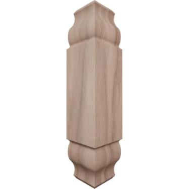 Imagem de 3,8 cm L x 13,5 cm A x 3,5 cm A x 3,8 cm P Placa de base universal de madeira maciça Americraft bloco de canto interno para perfis de trilho de cadeira de até 6 cm A x 3,8 cm P, nogueira