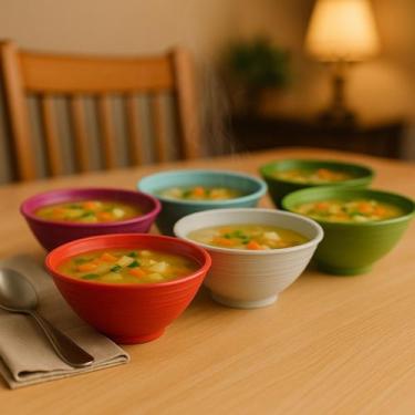 Imagem de Kit 20 Cumbuca Tigela Bowl Caldo Quente Sopa Frio Feijoada 600ML Plást