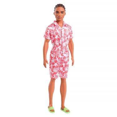 Imagem de Boneco Ken Fashionista Negro com Macacão Coral Havaiana 235 DWK44 HYT99 - Mattel