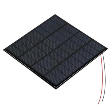Imagem de Mini Painel/Placa/Célula de Energia Solar Fotovoltaica 12v 0,250mA 3w com Fio Soldado