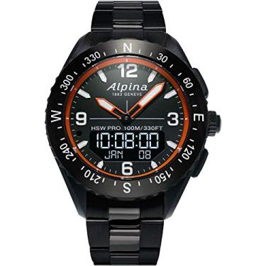 Imagem de ALPINA Relógio masculino Alpiner X conectado ao ar livre, multifuncional, atividade, sono, GPS, notificações de mensagens, Worldtimer, tela de LED digital, cristal de safira, 45 mm, Preto, Smartwatch,