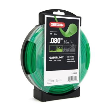 Imagem de Oregon Gatorline Linha de aparador de corda redonda de 2,03 cm x 126 m – serve para a maioria dos tipos de aparador (21-380), verde