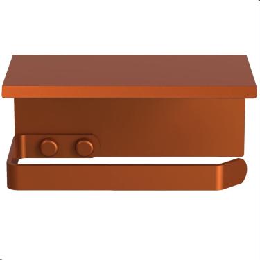 Imagem de Porta Papel Higiênico De Parede Banheiro Rose Gold FS MAX