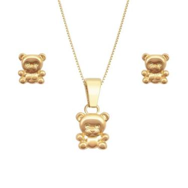 Imagem de Conjunto Infantil - Banhado em ouro 18k - Tri Gata Semijoias