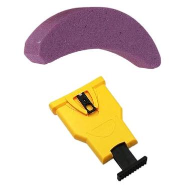 Imagem de Whtkoph Afiador de Dentes de Motosserra, Ferramenta de Afiação de Motosserra, Afiador de Motosserra Universal Portátil com Pedras de Amolar para Uso Externo, Caixa Kraft, Tamanho real