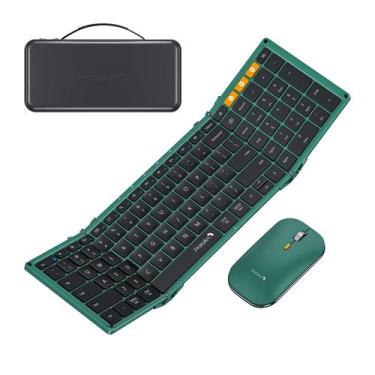 Imagem de Combo de teclado e mouse ProtoArc XKM01 Dobrável Verde