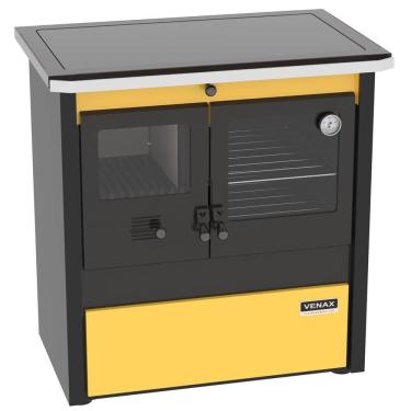 Imagem de Fogão A Lenha Venax N.01 Gabinete Le Corbusier Dupla Combustão Amarelo 30633