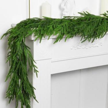 Imagem de Christmas Norfolk Pine Garland Watayo Real Touch de 6 pés x2
