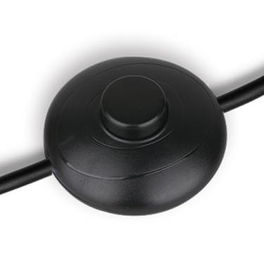 Imagem de Helunsi 1 interruptor de pé para lâmpada de piso, interruptor de pedal preto, interruptor de pé redondo para lâmpadas de piso, botão de pressão de mola liga/desliga, para substituição de controle de