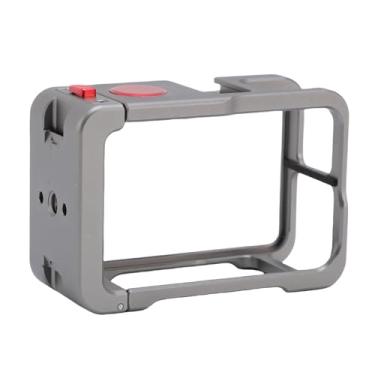 Imagem de Zyyini Camera Cage, Moldura Protetora de Liga de Alumínio Com Liberação Rápida Magnética e Furo de Rosca 1/4, para Osmo Action 5 Pro 4 3, Tampa de Bateria Flip Top
