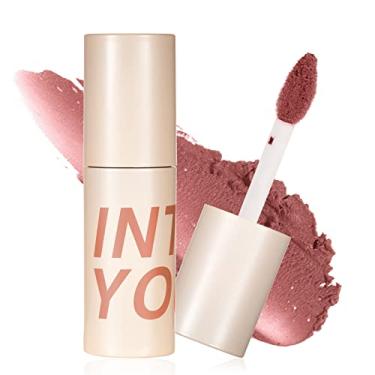 Imagem de INTO YOU Mancha labial fosca Super Stay impermeável, mousse de argila suave e leve, batom nude de uso duplo (W4)