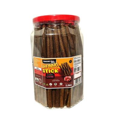 Imagem de Bifinho Macio Palito Broncão Para Cachorro Sabor Carne Pote 2kg - Bron