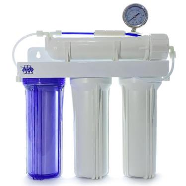 Imagem de Filtro Osmose Reversa Deionizador 100gpd Aquario + Manometro - BR Fish