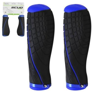 Imagem de Manopla Scud Concept Ii Ergonômica Punho Moto Universal Par, Preto/Azu