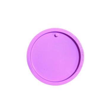 Imagem de R88 Molde de silicone redondo chaveiro tag resina - confeitaria dos mo